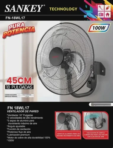 FAN 18" WALL SANKEY FN-18WL17 110V