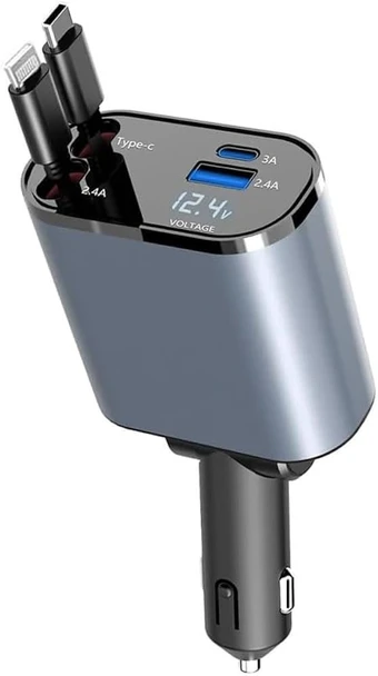 CHARGER CAR WOLUL AS-50908 120W 4IN1 TYPE-C LIGHTING SUPER FAST CHARGE*