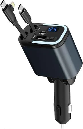 CHARGER CAR WOLUL AS-50910 180W 5IN1 TYPE-C LIGHTING SUPER FAST CHARGE