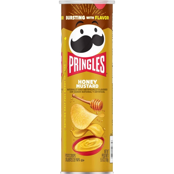 PRINGLES POTATO CRISPS HONEY MUSTARD 5.5oz 158g