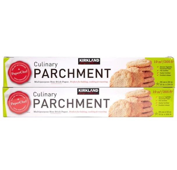 KIRKLAND SIGNATURE NON-STICK PARCHMENT PAPER 38cmX50m 15" X 164FT  2PCS PACK