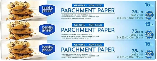 BERKLEY JENSEN PARCHMENT PAPER 15" 75sq ft  3PCS PACK