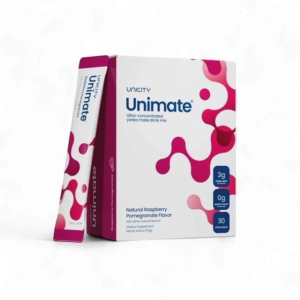 UNICITY UNIMATE ULTRA-CONCENTRATED YERBA MATE DRINK MIX RASPBERRY POMEGRANATE 174g/