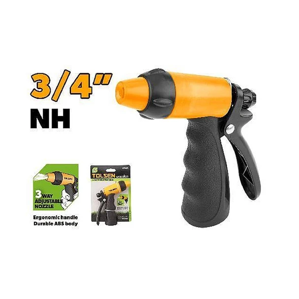 HOSE NOZZLE TOLSEN 3 PATTERN SPRAY 57351