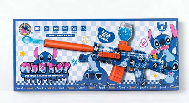 TOY STITCH PLASTIC GUN QY620B-2 GEL BLASTER