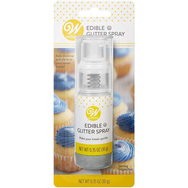 BAKING WILTON GLITTER SPRAY EDIBLE SILVER .35oz 10g 703-0-0007
