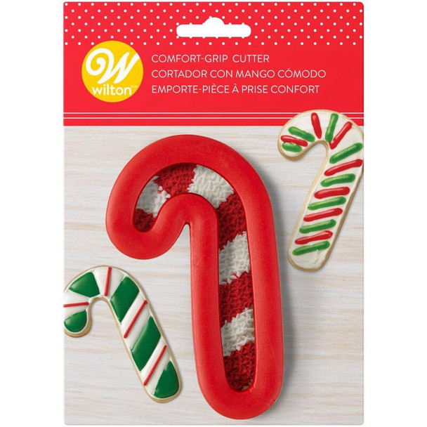 BAKING WILTON COOKIE CUTTER LARGE CANDY CANE COMFORT-GRIP 2310-3743