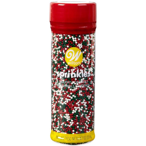 BAKING WILTON SPRINKLES NONPAREILS HOLIDAY 4.7oz 133G 710-7650
