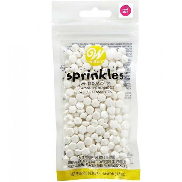 BAKING WILTON SPRINKLES DIAMONDS WHITE 03-3080 2oz 56G