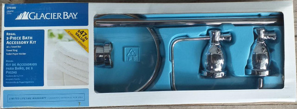 BATHROOM SET 3PCS GLACIER BAY 279 693 REGAL CHROME