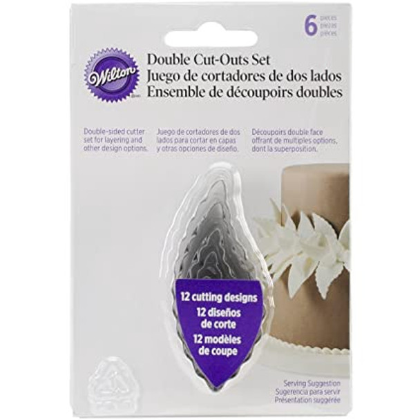 BAKING WILTON COOKIE CUTTER DOUBLE CUT-OUTS 6PCS SET 417-2585