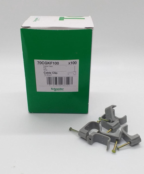 CABLE TOWER CLIPS 10MM FLAT SCHNEIDER ELECTRIC GREEN BOX