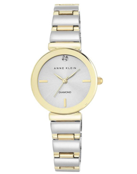 Watch Anne Klein Women's Diamond-Accented Bracelet AK/2435SVTT