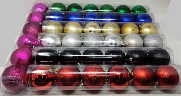 Christmas Decorations Balls DQ22 Large 6Pcs Pack