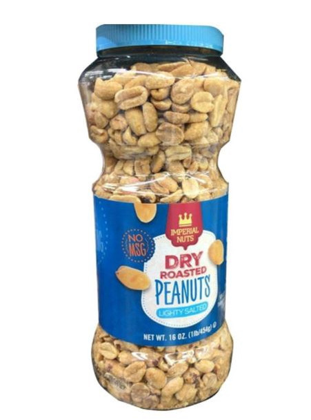 IMPERIAL NUTS DRY ROASTED PEANUTS LIGHTY SALTED 16oz 454g