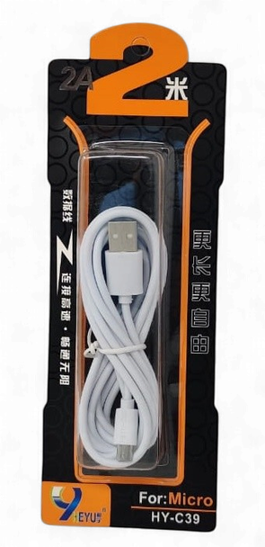 CABLE USB HEYU HY-C39 2M 2A MICRO 3.0