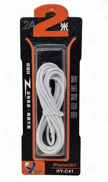 CABLE USB HEYU HY-C41 2M 2A LIGHTING IPHONE