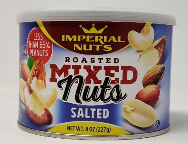 IMPERIAL NUTS ROASTED MIXED NUTS SALTED 8oz 227g