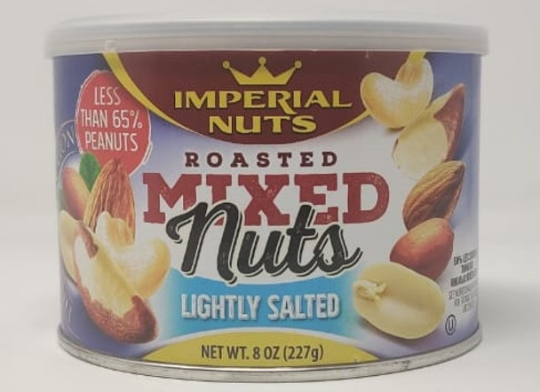 IMPERIAL NUTS ROASTED MIXED NUTS LIGHTLY SALTED 8oz 227g