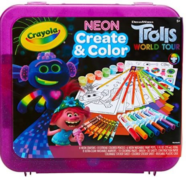 Toy Crayola Trolls World Tour, Neon Create & Color Art Set