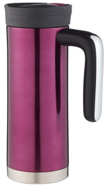 Travel Mug Contigo SNAPSEAL Superior Vacuum-Insulated Stainless Steel  20 oz., Vivacious w/handle