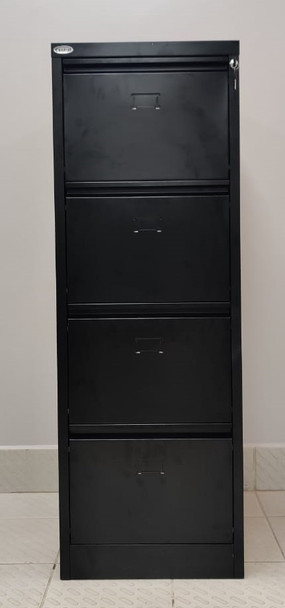 OFFICE CABINET FILING VERTICAL 4 DRAWER CENTRAL 64013 BLACK
