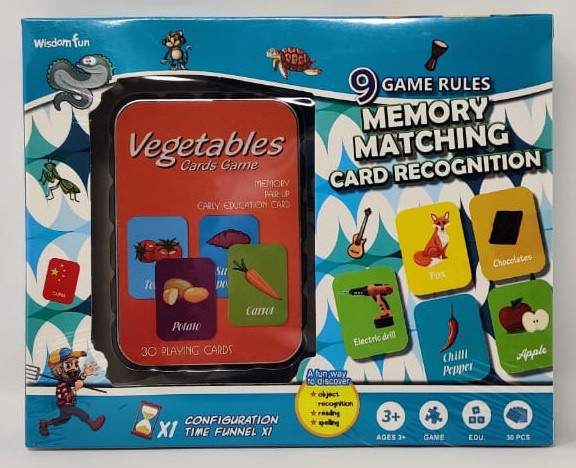 Toy Card Game Vegetables Memory Matching K443