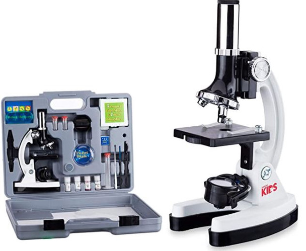 Microscope Kids Beginner STEM Kit  Carrying case White