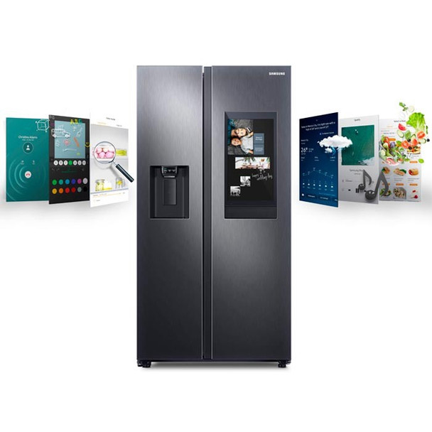 REFRIGERATOR SAMSUNG RS27T5561B1 27CF WITH LCD SCREEN SMART HUB 1Y