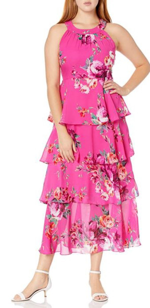 Dress SLNY Fuchsia Printed