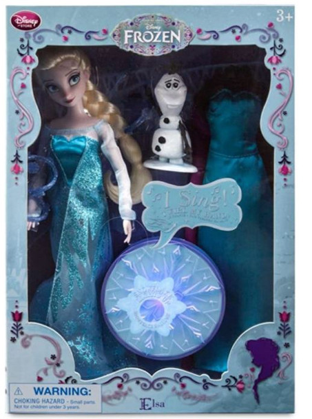 Toy Disney Frozen Elsa Singing Doll Set Olaf - 11" Sings & Glows