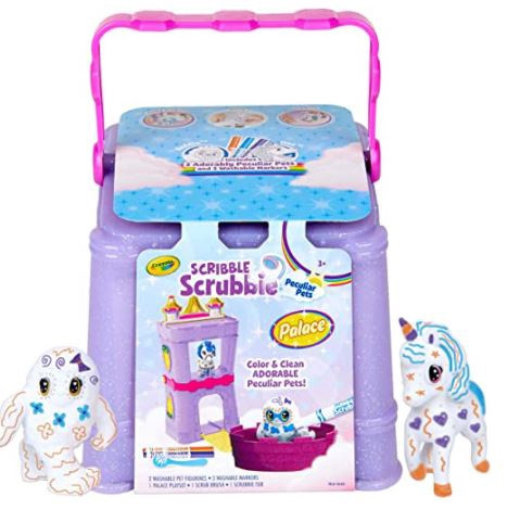 Toy Crayola Scribble Scrubbie Peculiar Pets, Palace Playset with Unicorn and Yeti