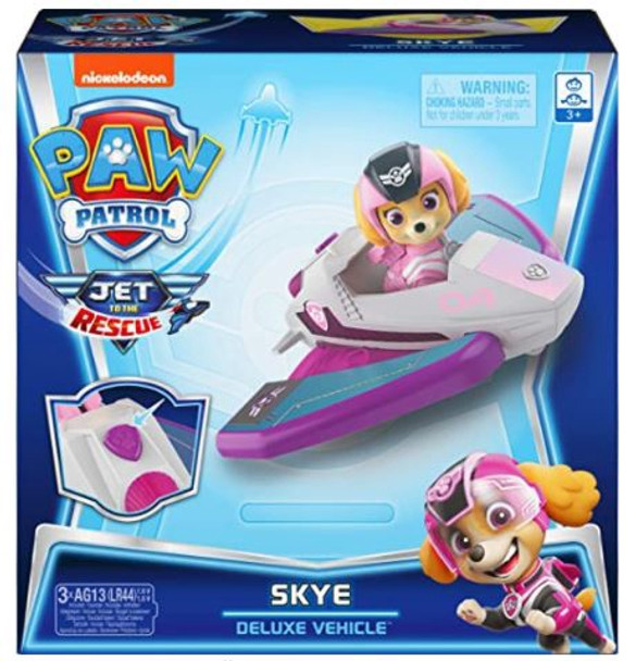 Toy Paw Patrol, Jet to The Rescue Skye Deluxe Transforming Vehicle with Lights and Sounds