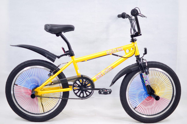 BICYCLE 20" SINGH SS-FREESTYLE-140H STUNTS STREET BMX MULTICOLOR SPOKES RIM