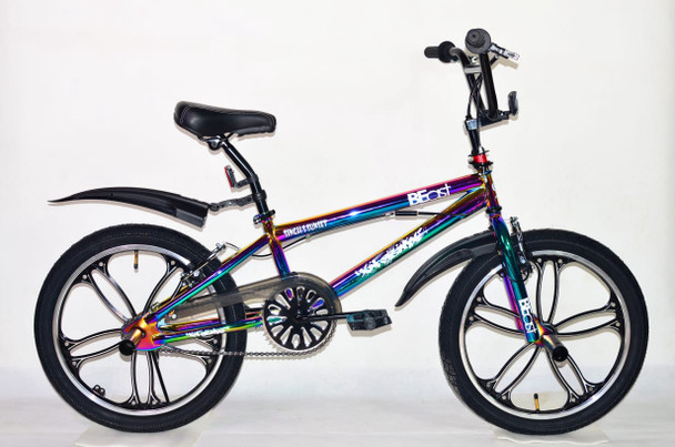 BICYCLE 20" SINGH SS-FREESTYLE-MAG STUNTS STREET BMX RAINBOW FRAME BEAST MAG RIM