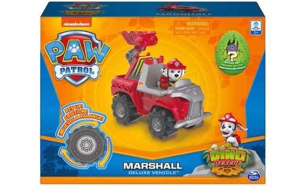 Toy Paw Patrol, Dino Rescue Marshall’s  Rev Up Vehicle with Mystery Dinosaur