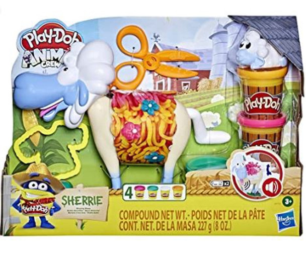 Toy Play-Doh Animal Crew Sherrie Shearin' Sheep with Funny Sounds and 4 Non-Toxic Colors