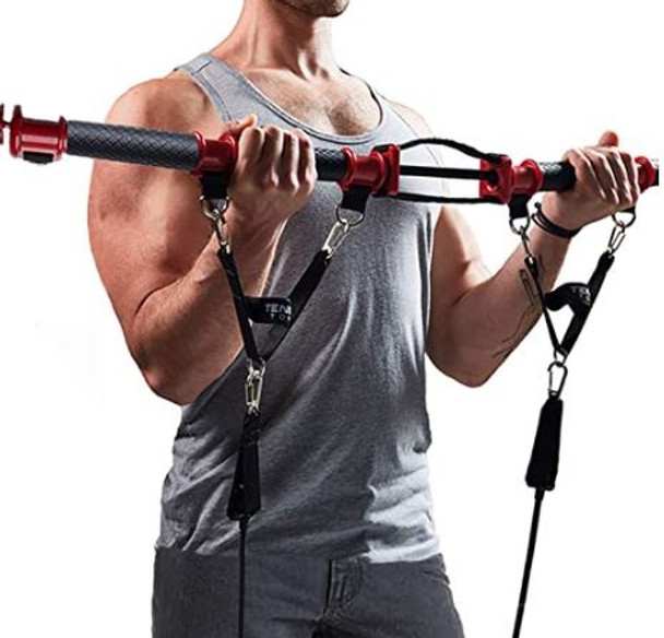 Tension Toner Full Body Resistance Bar Portable Workout Equipment