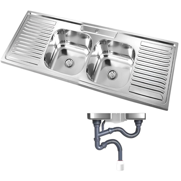 SINK D/BOWL D/DRAIN 59" X 20" X 8" 150X50CM W/WASTE SC-4446-Y47