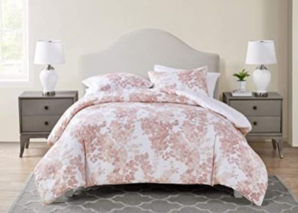 Comforter Set Tahari Sofia Collection Rose King 3pcs Modern