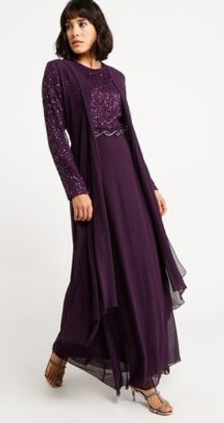 Dress Tavin Plus Size Plum lace bodice, sleeve