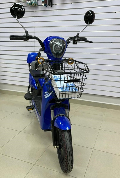 ELECTRIC BIKE MD TIME START GE-BLUE WITH MIRRORS, TURN SIGNALS, ALARM AND CHARGER EBIKE