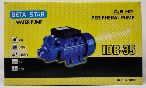 WATER PUMP BETA STAR IDB-35 0.5HP 220V