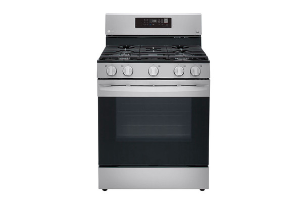 STOVE 5 BURNER LG 30" LRGL5823S WITH AIR FRYER SMART WIFI FAN CONVECTION EASY CLEAN WITH PLATE-GRIDDLE