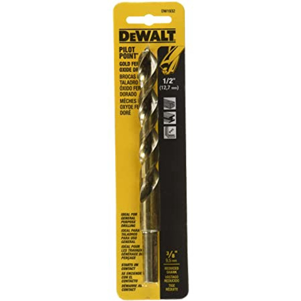 DRILL BIT METAL 1/2" DEWALT DW1932