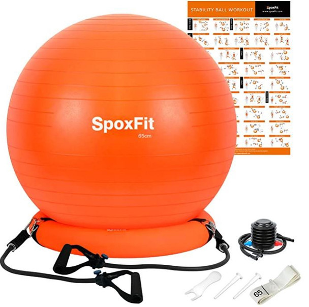 Exercise Ball Chair Spoxfit Home Gym Orange