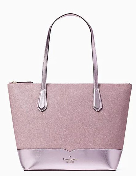 Bag Kate Spade New York Satchel Lola Glitter Rose Pink