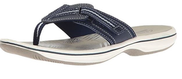 Footwear Clarks Women's Brinkley Jazz Flip Flop Navy / Black