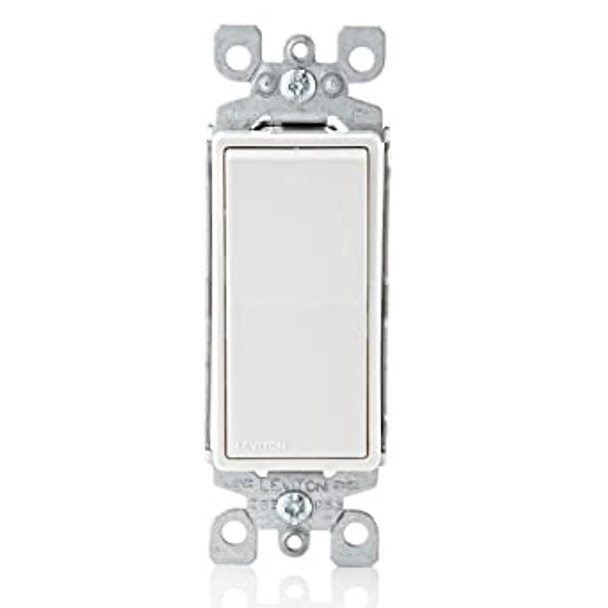 SWITCH LEVITON DECORA 5601-2WM SINGLE POLE WHITE