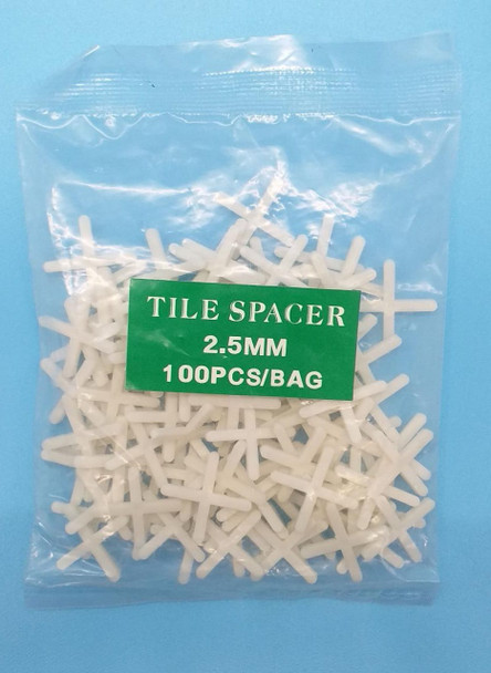 TILE SPACER 2.5MM CH GREEN TAG 100PCS